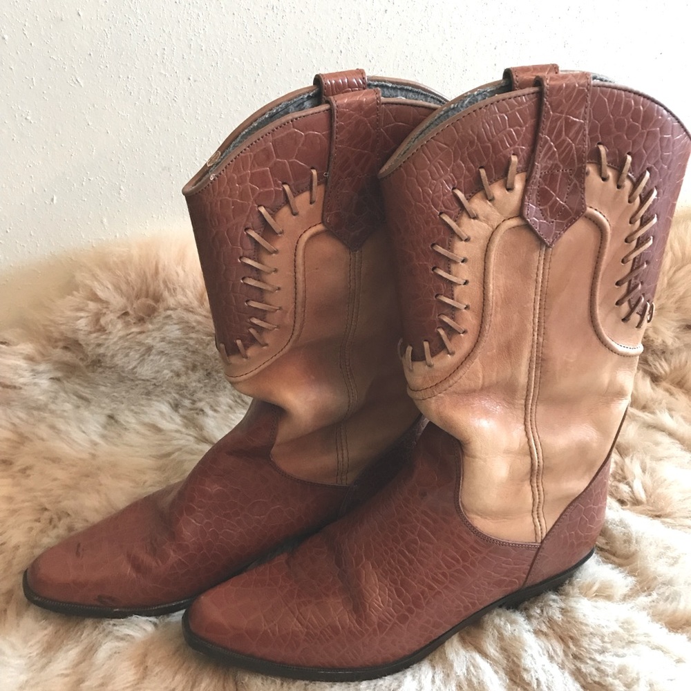DINGO COWBOY BOOTS Vintage Leather Size 8